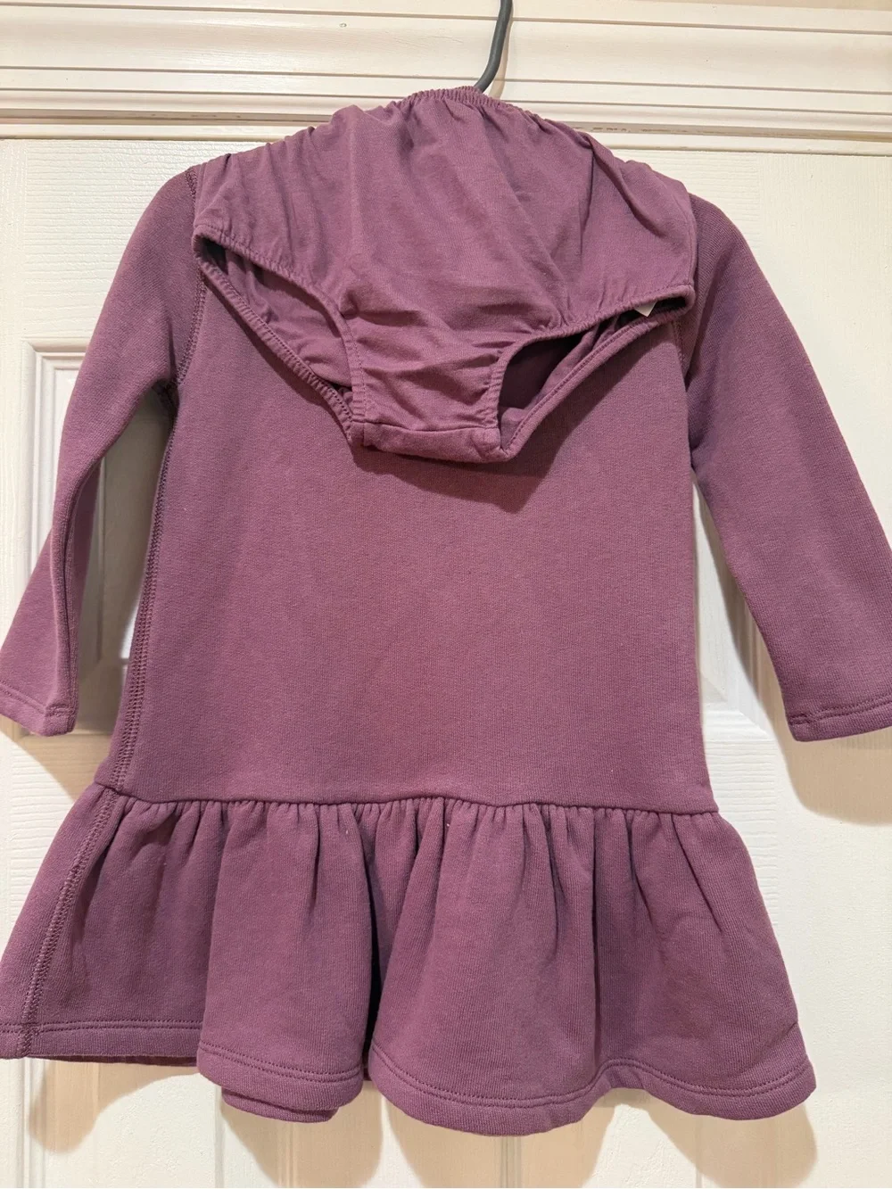 Ralph Lauren Girls' Mauve Ruffle-Hem Sweatshirt Dress